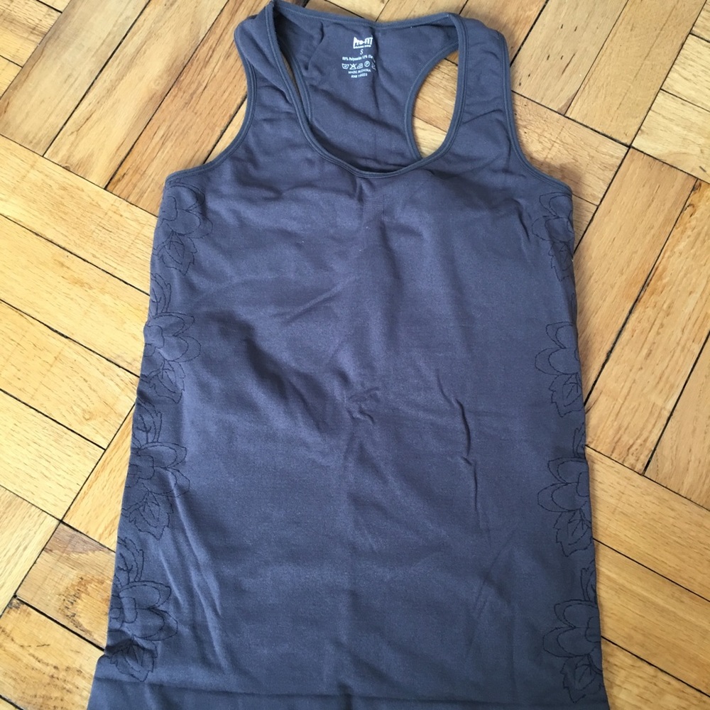 Gray workout top